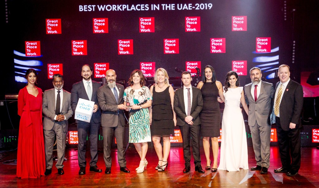 جريت بليس تو وورك العالمية تصنف شركة سيسكو ضمن أفضل 5 أماكن للعمل في دولة الإمارات