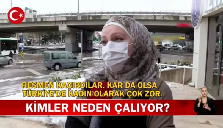 اختطاف امرأة ثلجية في مدينة إزميت التركية -لينة زكريا