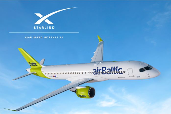 طيران البلطيق يزود كامل أسطوله بخدمات ستارلينك للإنترنت عالي السرعة من شركة سبيس إكس